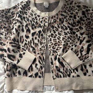 A New Day Cream and Brown Leopard Cardigan